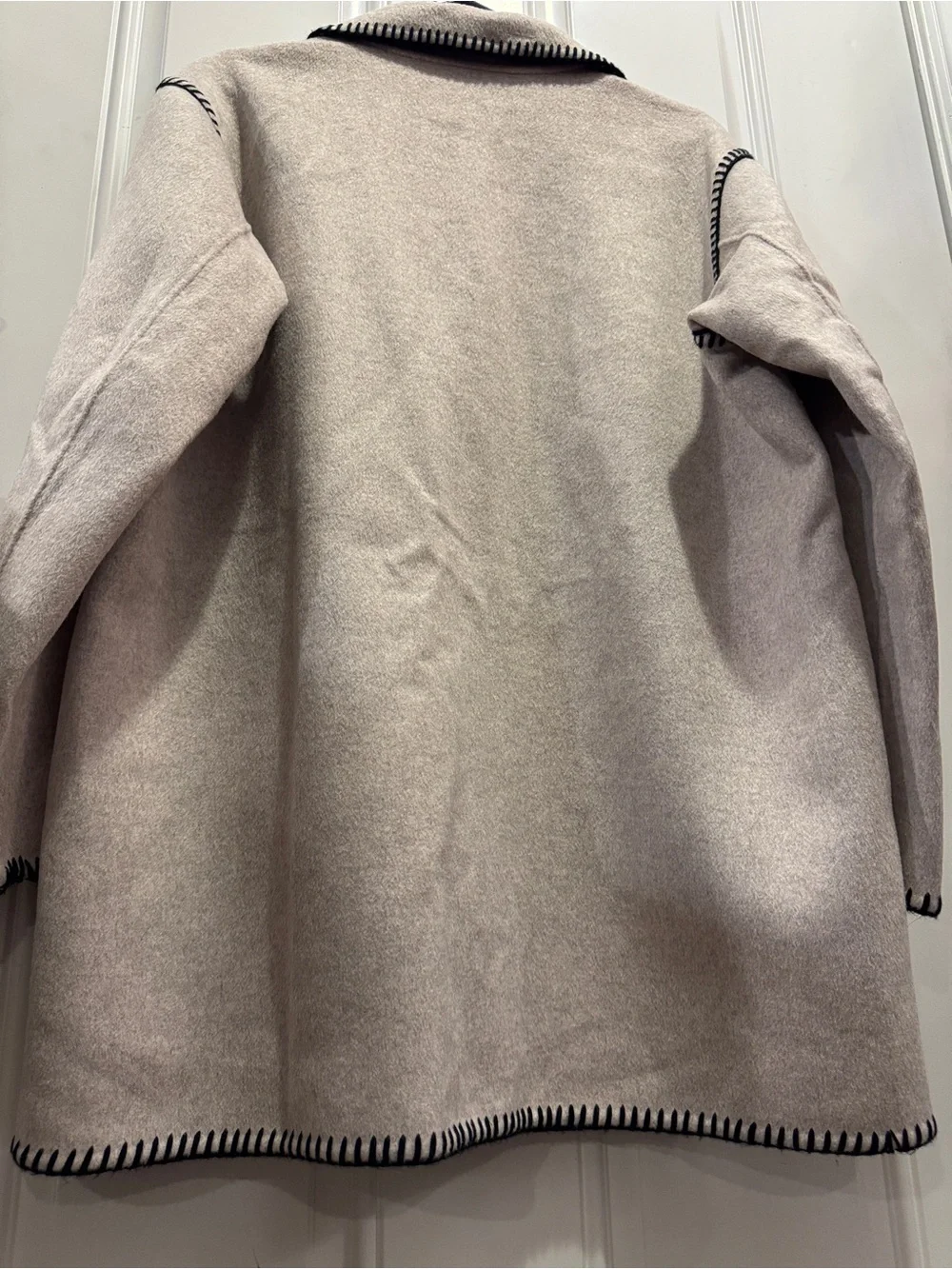 Rails Odyssey Whipstitch Detail Wool Blend Jacket Shacket Shade Oatmeal $398.00 - Picture 16 of 16